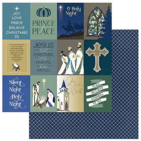 Photo Play - Silent Night - 12x12 Single Sheets / Bethlehem - Silent Night
