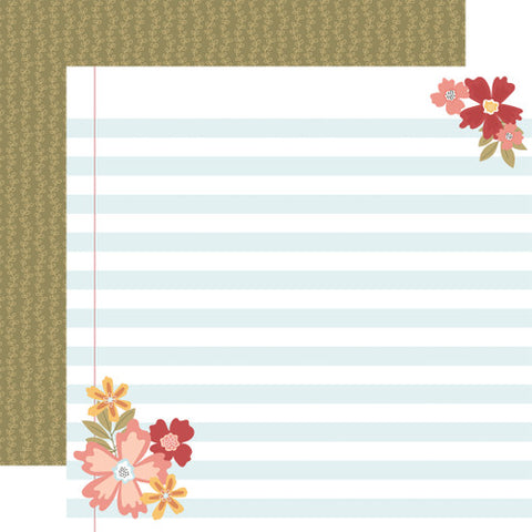 Echo Park - Bookish - 12x12 Single Sheets - Lined Paper Layout