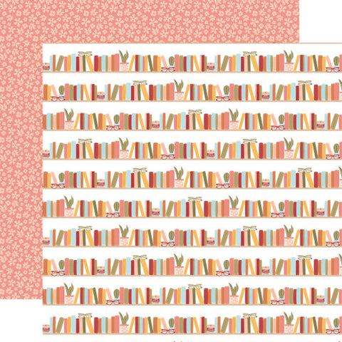 Echo Park - Bookish - 12x12 Single Sheets - Stacked Shelves