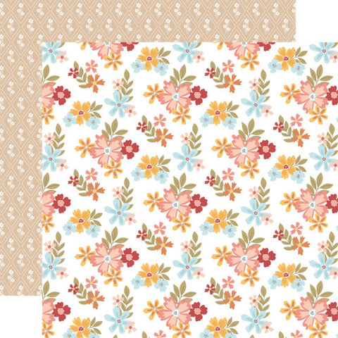 Echo Park - Bookish - 12x12 Single Sheets - Favorite Book Floral