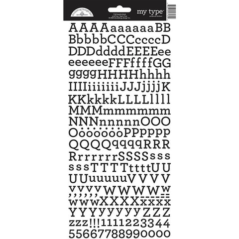 Doodlebug - My Type Alphabet Stickers - Beetle Black
