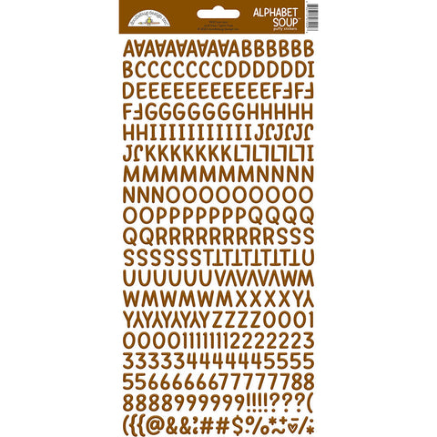 Doodlebug - Alphabet Soup Puffy Stickers - Bon Bon / 7402
