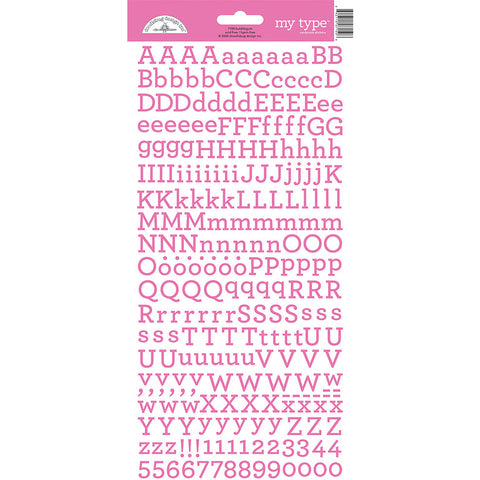 Doodlebug - My Type Alphabet Stickers - Bubblegum