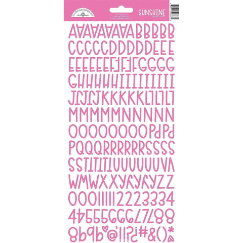 Doodlebug - Sunshine Alphabet Stickers - Bubblegum