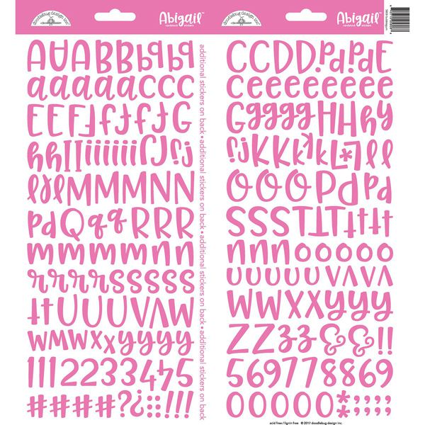 Doodlebug - Abigail Alphabet Stickers - Bumbleebee
