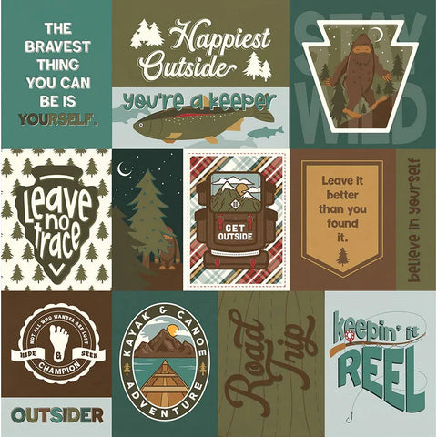 Photo Play - Camping Legends - 12x12 Single Sheets / Outsider