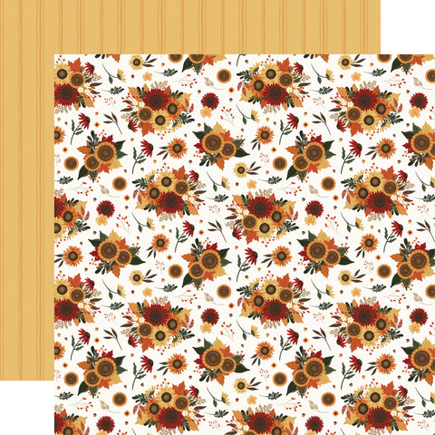 Carta Bella - Americana - 12x12 Single Sheets - Fall Flower Bunches