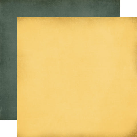 Carta Bella - Bloom - 12x12 Single Sheet - Coordinating Solids - Yellow / Green