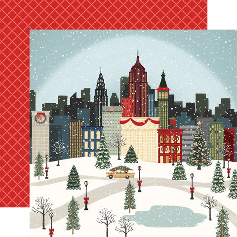 Carta Bella - Christmas in the City - 12x12 Single Sheets -Christmas City Scene