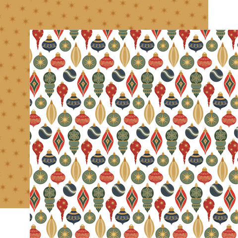 Carta Bella - Christmas in the City - 12x12 Single Sheets - Painted Ornaments
