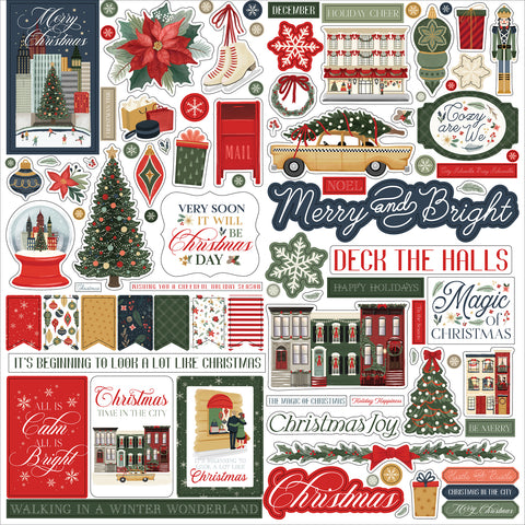 Carta Bella - Christmas in the City  - Stickers Sheet