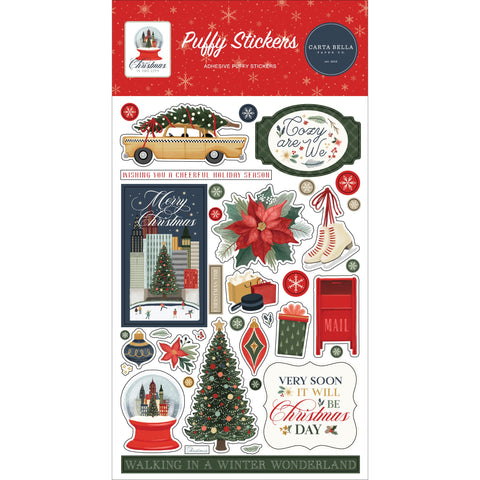Carta Bella - Christmas in the City  - Puffy Stickers