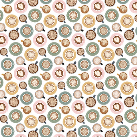 Carta Bella - Coffee Shop - 12x12 Single Sheets - Lovely Lattes