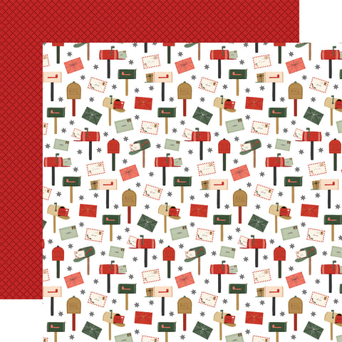 Carta Bella - Christmas Village - 12x12 Single Sheets - Sending Holiday Cheer