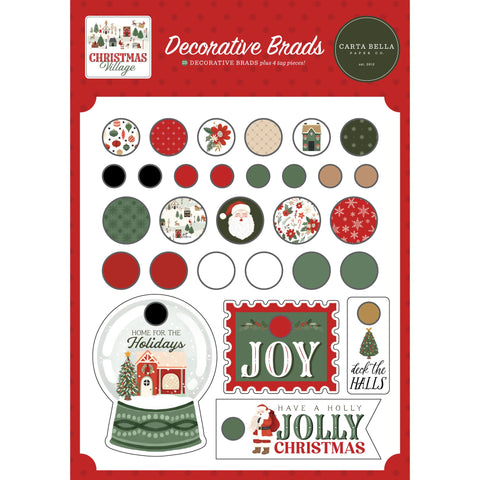 Carta Bella - Christmas Village  - Adhesive Brads