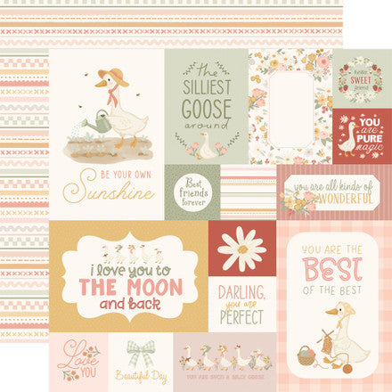 Carta Bella - Silly Goose - 12x12 Single Sheets/ Goose Journaling Cards
