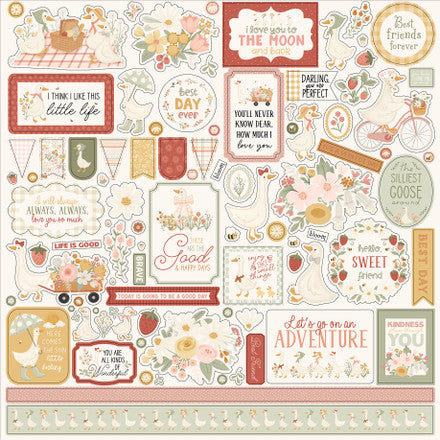 Carta Bella - Silly Goose - 12x12 Element Sticker Sheet