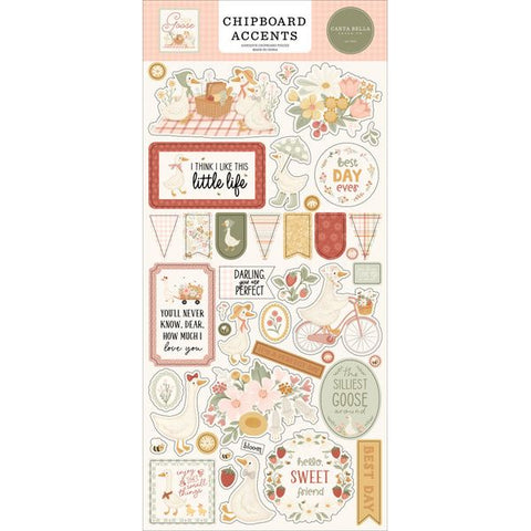 Carta Bella - Silly Goose - 6x13 Chipboard Accents