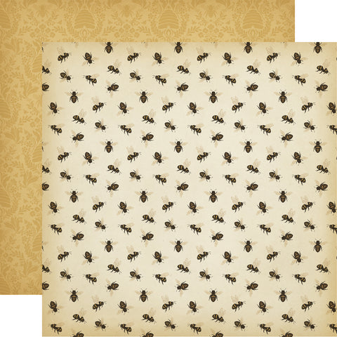 Carta Bella - Honey Bee - 12x12 Single Sheets - Honey Bees