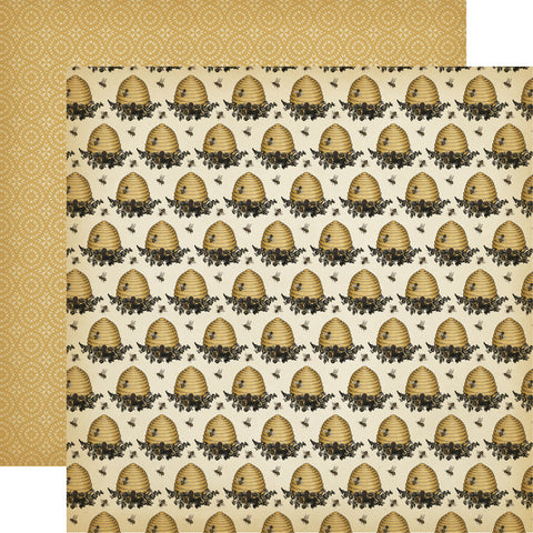 Carta Bella - Honey Bee - 12x12 Single Sheets - Busy Beehives