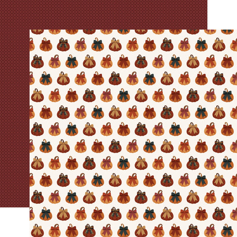 Carta Bella - Here Comes Autumn - 12x12 Single Sheets/ Tied In A Bow Pumpkin