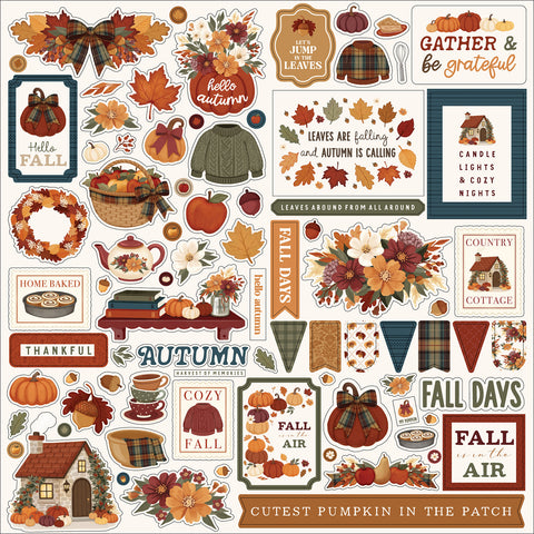 Carta Bella - Here Comes Autumn - Element Sticker Sheet