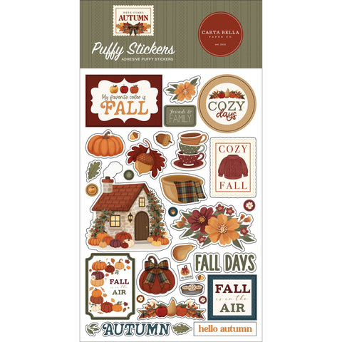 Carta Bella - Here Comes Autumn - Puffy Stickers