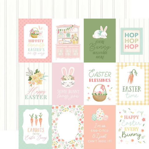 Carta Bella - Here Comes Easter - 12x12 Single Sheet / 3x4 Journaling Cards
