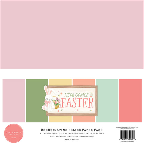 Carta Bella - Here Comes Easter - 12x12 Coordinating Solids Kit
