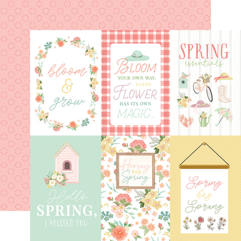 Carta Bella - Here Comes Spring - 12x12 Single Sheet / 4x6 Journaling Cards