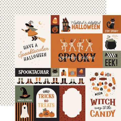 Carta Bella - Handmade Halloween - 12x12 Single Sheets/ Multi Journaling Cards