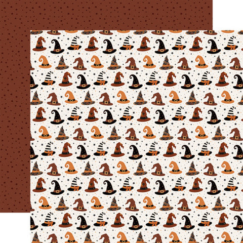 Carta Bella - Handmade Halloween - 12x12 Single Sheets/ Witch Halloween Hat