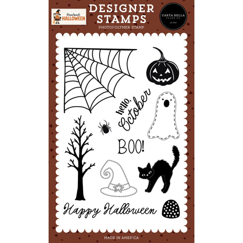Carta Bella - Handmade Halloween - Corner Spider Web Stamp