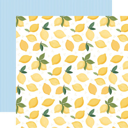 Carta Bella - Lemonade - 12x12 Single Sheets / Life Gives You Lemons