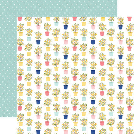 Carta Bella - Lemonade - 12x12 Single Sheets / Lemon Trees