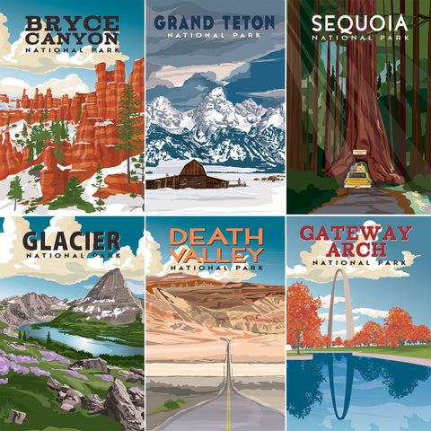 Carta Bella - National Parks - 12x12 Single Sheet - Wander Post Cards