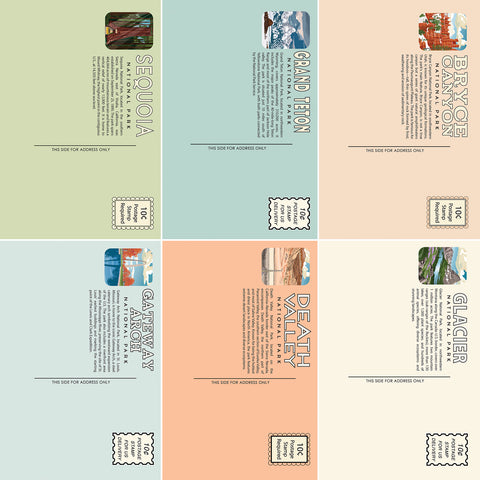 Carta Bella - National Parks - 12x12 Single Sheet - Wander Post Cards