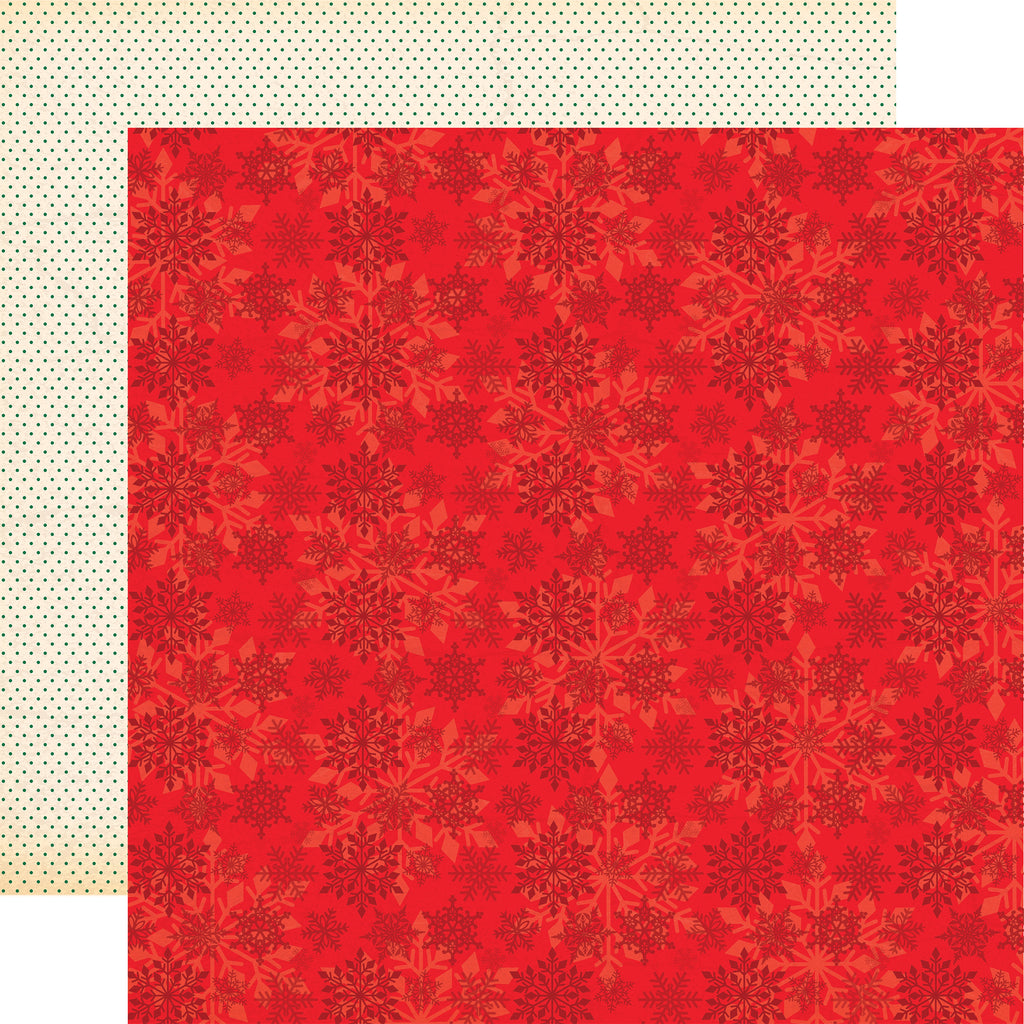 Carta Bella - Season's Greetings - 12x12 Single Sheet / Seasonal Snowflakes