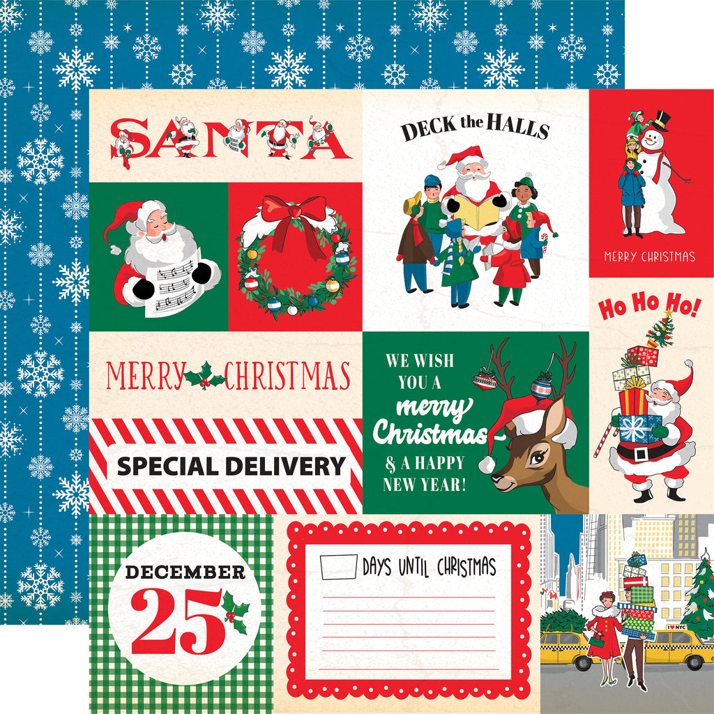 Carta Bella - Season's Greetings - 12x12 Single Sheet / Multi Journaling Cards