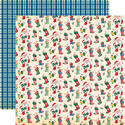 Carta Bella - Season's Greetings - 12x12 Single Sheet / Stuffed Stockings