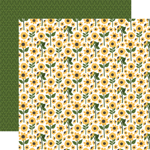 Carta Bella - Sunflower Summer - 12x12 Single Sheet / Sunflower Patch