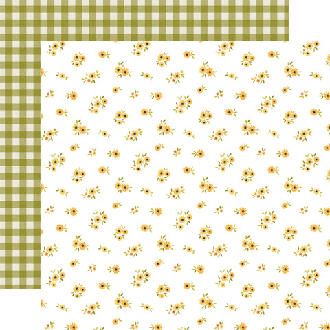 Carta Bella - Sunflower Summer - 12x12 Single Sheet / Sunflower Clusters