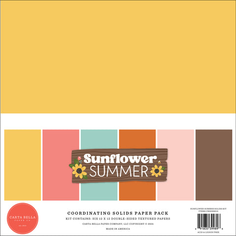 Carta Bella - Sunflower Summer - 12x12 Coordinating Solids Kit