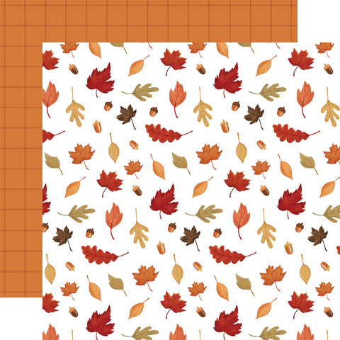 Carta Bella - Welcome Fall - 12x12 Single Sheet / Acorns and Leaves