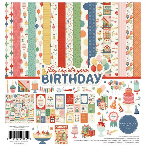 Carta Bella - They Say It's Your Birthday - 12x12 Collection Kit
