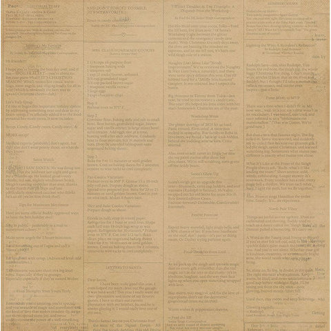 Photo Play - Christmas Junque- 12x12 Single Sheets / Red Gold Script