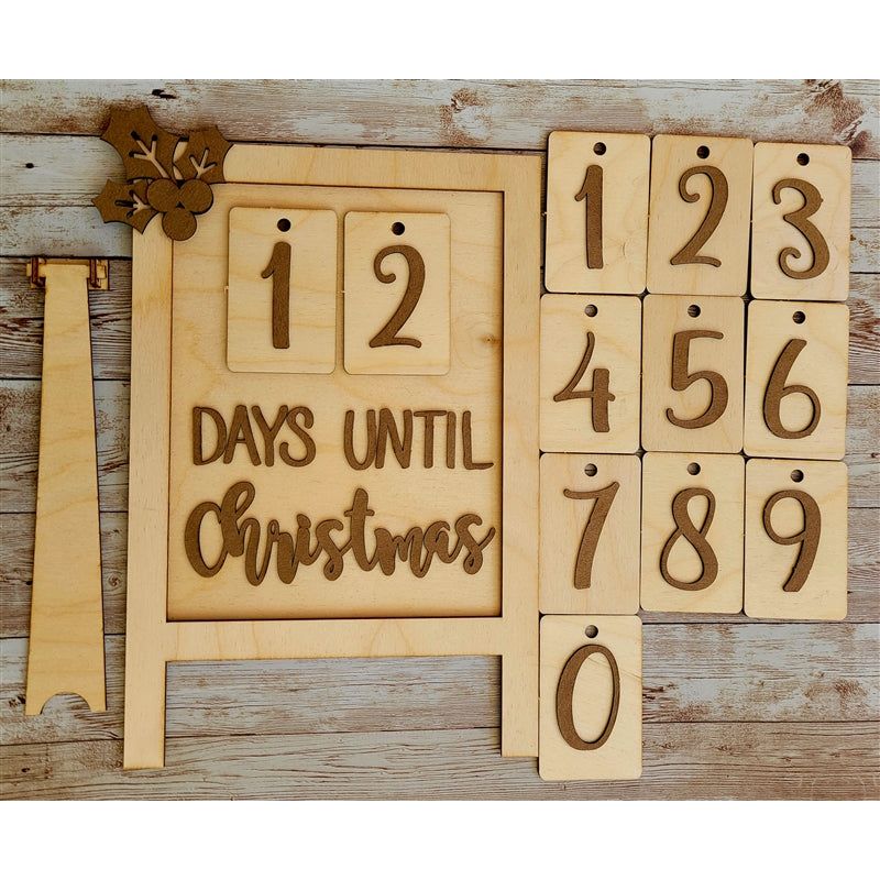 Christmas Countdown Wood Kit / Preorder ships October 20th