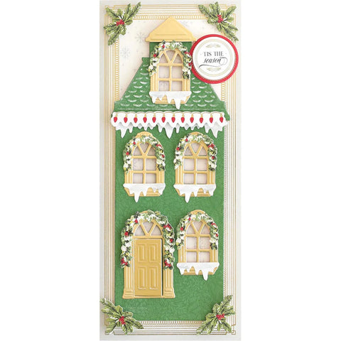 Anna Griffin - Carte Noel Slimline House Dies