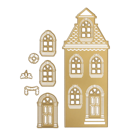 Anna Griffin - Carte Noel Slimline House Dies