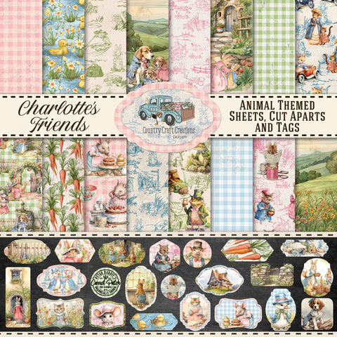 Country Craft Creations - Charlotte's Friends - 8x8  28 Sheet Collection Pack